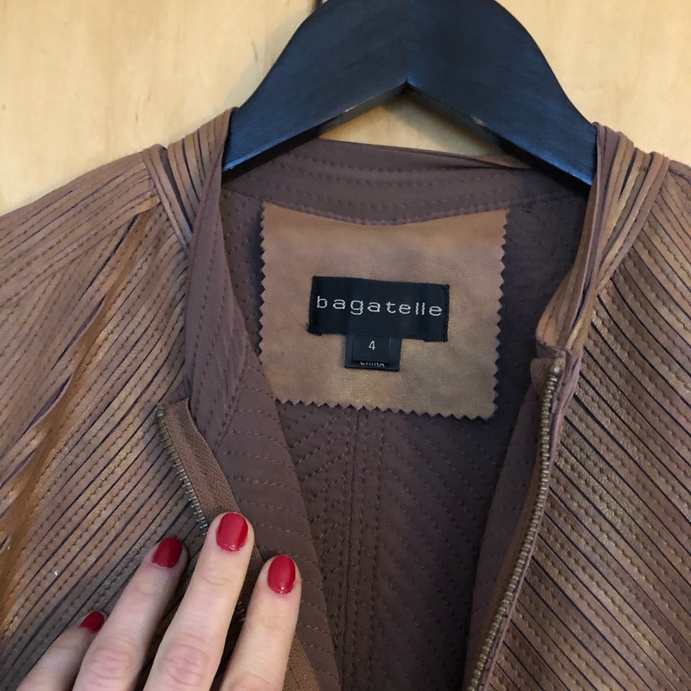 Bagatelle Leather Patchwork stretch Jacket - Picture 4 of 12